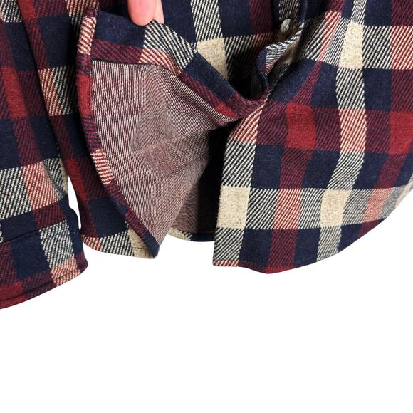 Faherty Legend Sweater Shirt Burchfield Plaid Red Size XS Womens - Picture 11 of 15